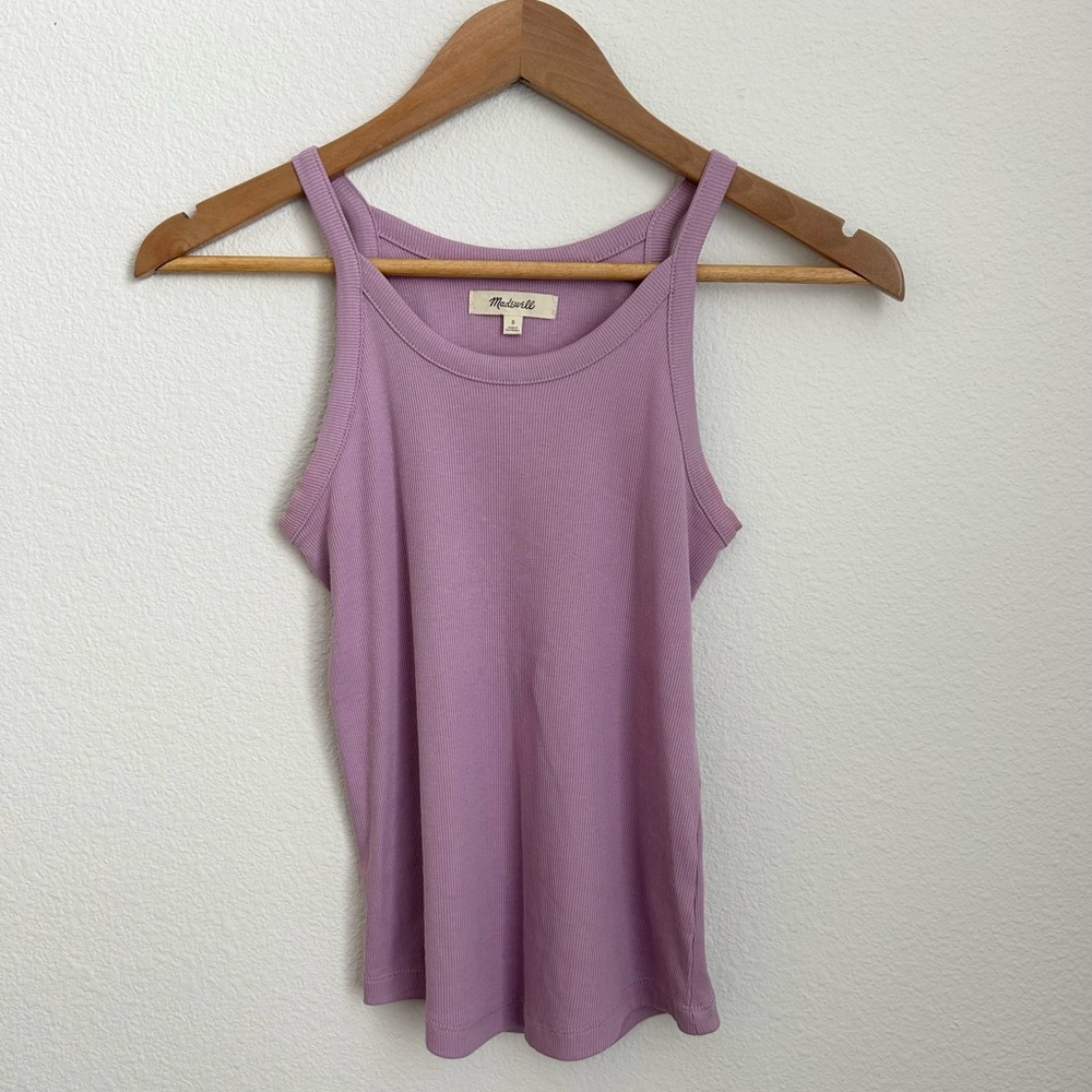 Madewell Lilac Purple Ribbed Tank Top